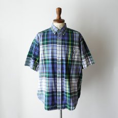 画像1: 〜00's Ralph Lauren "BIG SHIRT" COTTON MADRAS CHECK S/S B/D SHIRT (1)