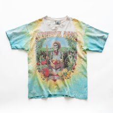 画像1: 90's LIQUID BLUE TIE-DYE COTTON "GRATEFUL DEAD" W-PRINT S/S BAND TEE "KEEP IT GREEN" (1)