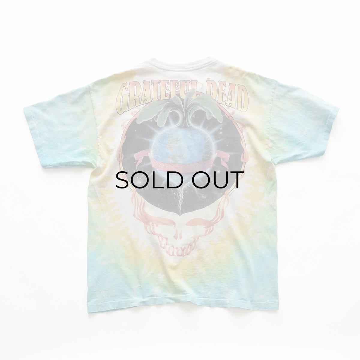 画像2: 90's LIQUID BLUE TIE-DYE COTTON "GRATEFUL DEAD" W-PRINT S/S BAND TEE "KEEP IT GREEN" (2)