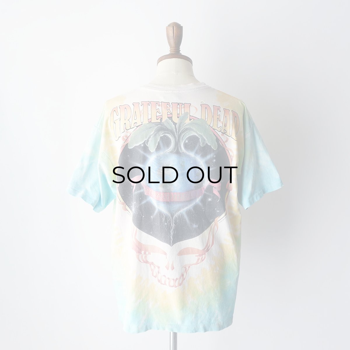 画像17: 90's LIQUID BLUE TIE-DYE COTTON "GRATEFUL DEAD" W-PRINT S/S BAND TEE "KEEP IT GREEN" (17)