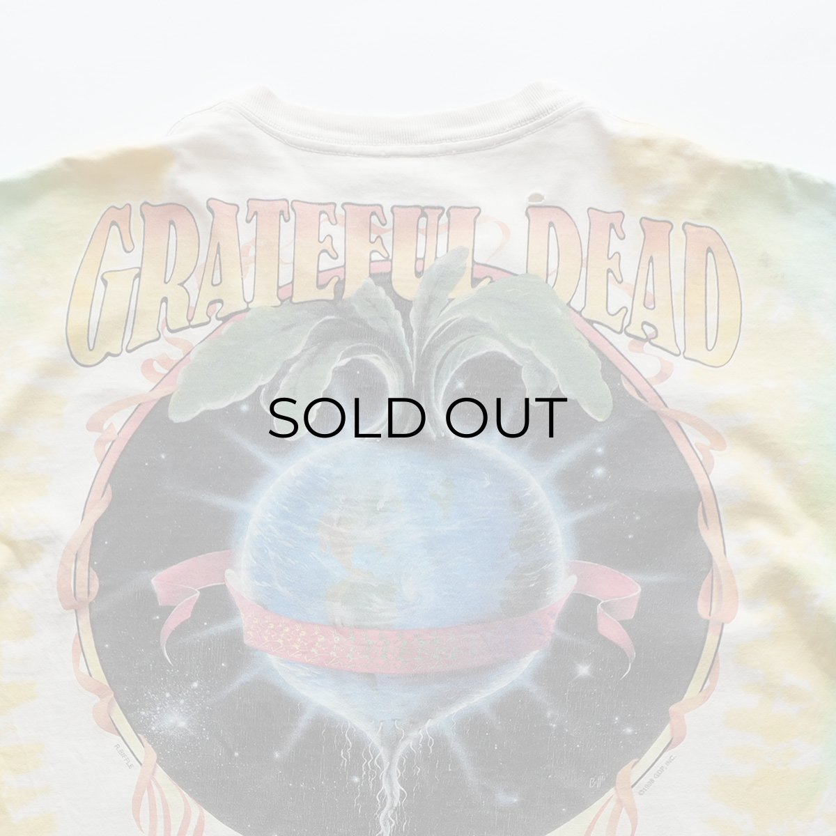 画像6: 90's LIQUID BLUE TIE-DYE COTTON "GRATEFUL DEAD" W-PRINT S/S BAND TEE "KEEP IT GREEN" (6)