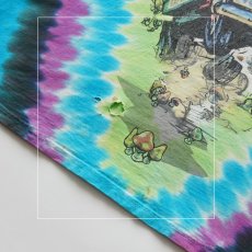 画像7: 90's LIQUID BLUE TIE-DYE COTTON "The Allman Brothers Band" W-PRINT S/S BAND TEE "MUSHROOM EXPRESS" "MADE IN USA" (7)