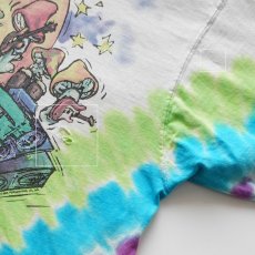 画像13: 90's LIQUID BLUE TIE-DYE COTTON "The Allman Brothers Band" W-PRINT S/S BAND TEE "MUSHROOM EXPRESS" "MADE IN USA" (13)