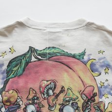 画像10: 90's LIQUID BLUE TIE-DYE COTTON "The Allman Brothers Band" W-PRINT S/S BAND TEE "MUSHROOM EXPRESS" "MADE IN USA" (10)
