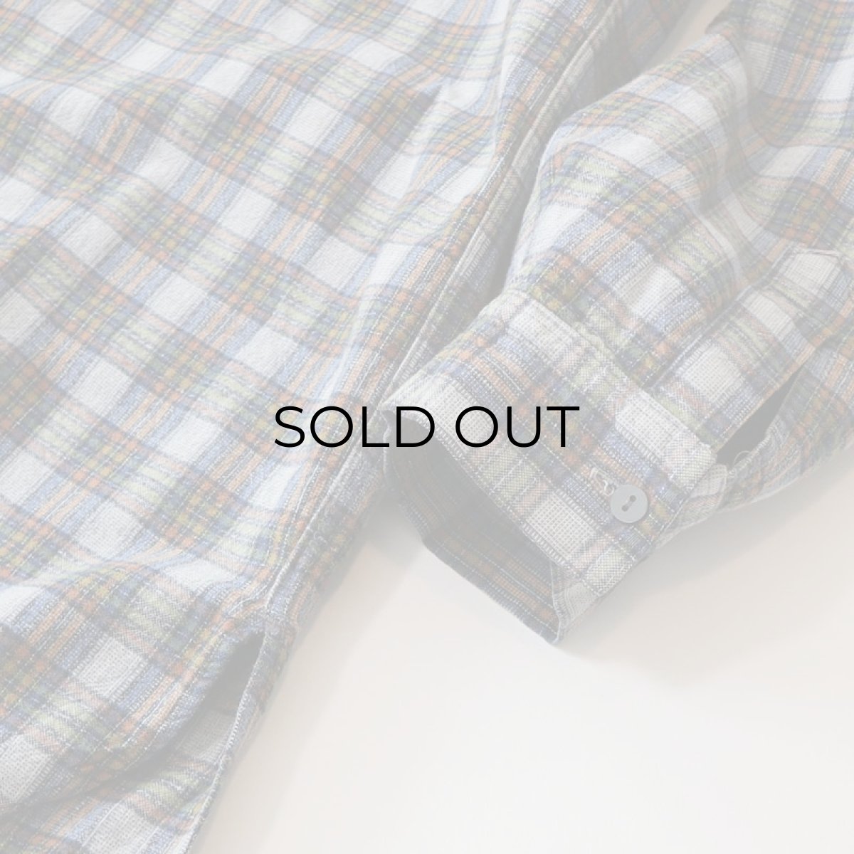 画像8: OLD UNKNOWN BRAND COTTON CHECK FLANNEL EURO PULLOVER LONG SHIRT (8)