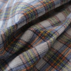 画像7: OLD UNKNOWN BRAND COTTON CHECK FLANNEL EURO PULLOVER LONG SHIRT (7)