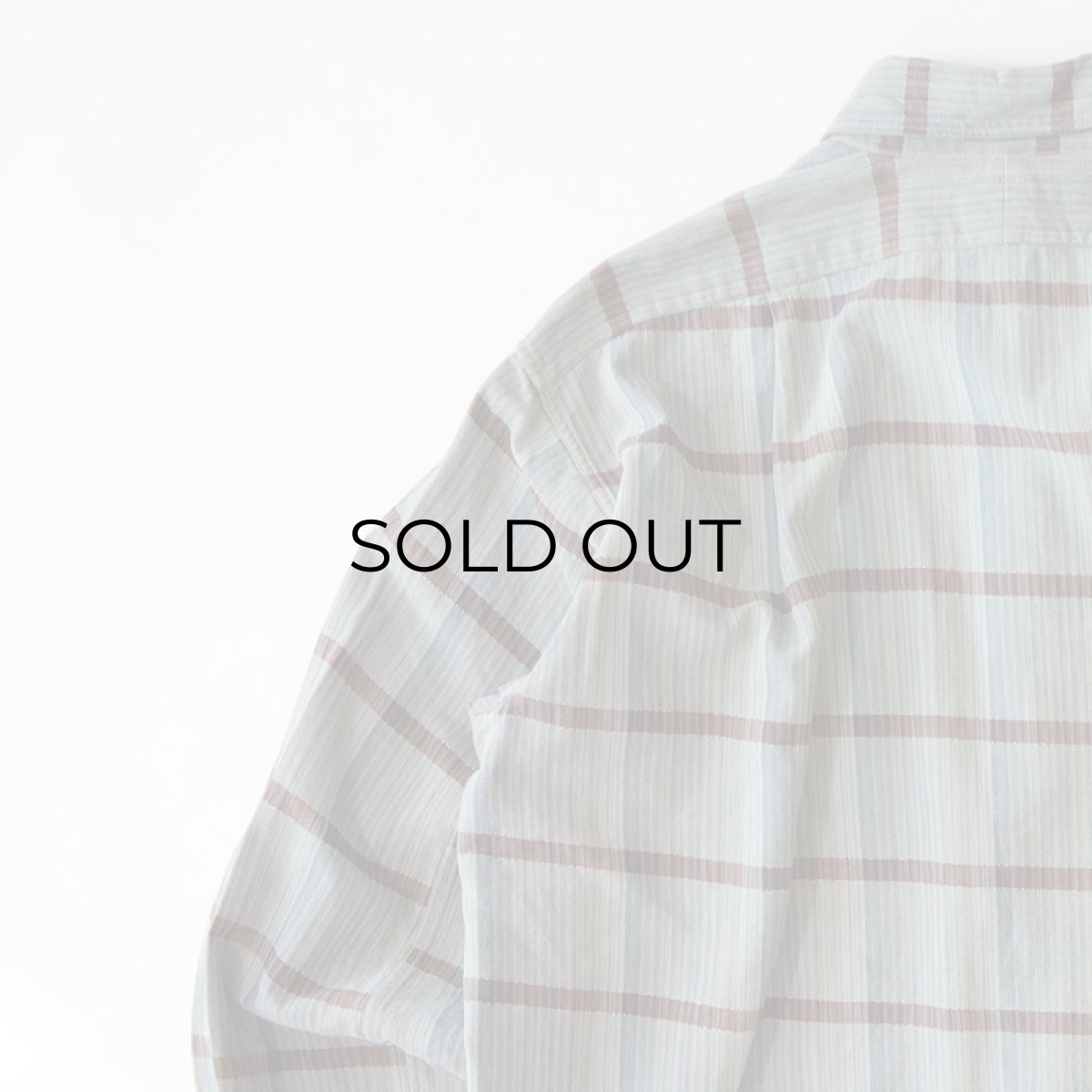 画像8: OLD UNKNOWN BRAND COTTON CHECK FLANNEL EURO PULLOVER LONG SHIRT (8)