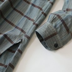 画像7: OLD UNKNOWN BRAND COTTON CHECK FLANNEL EURO PULLOVER LONG SHIRT (7)