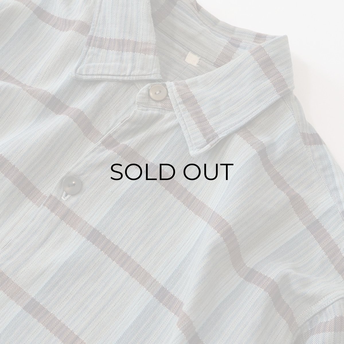 画像5: OLD UNKNOWN BRAND COTTON CHECK FLANNEL EURO PULLOVER LONG SHIRT (5)