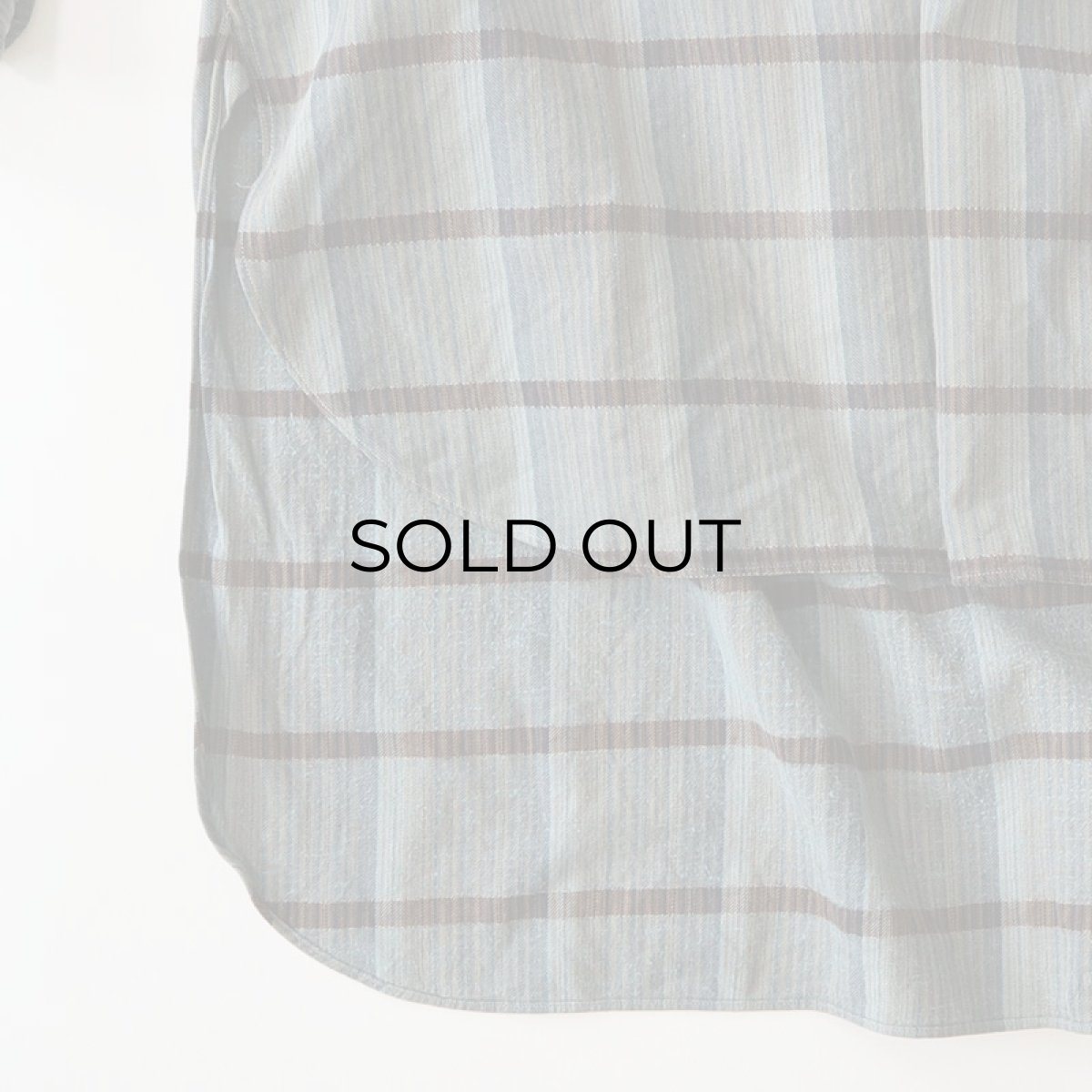 画像6: OLD UNKNOWN BRAND COTTON CHECK FLANNEL EURO PULLOVER LONG SHIRT (6)