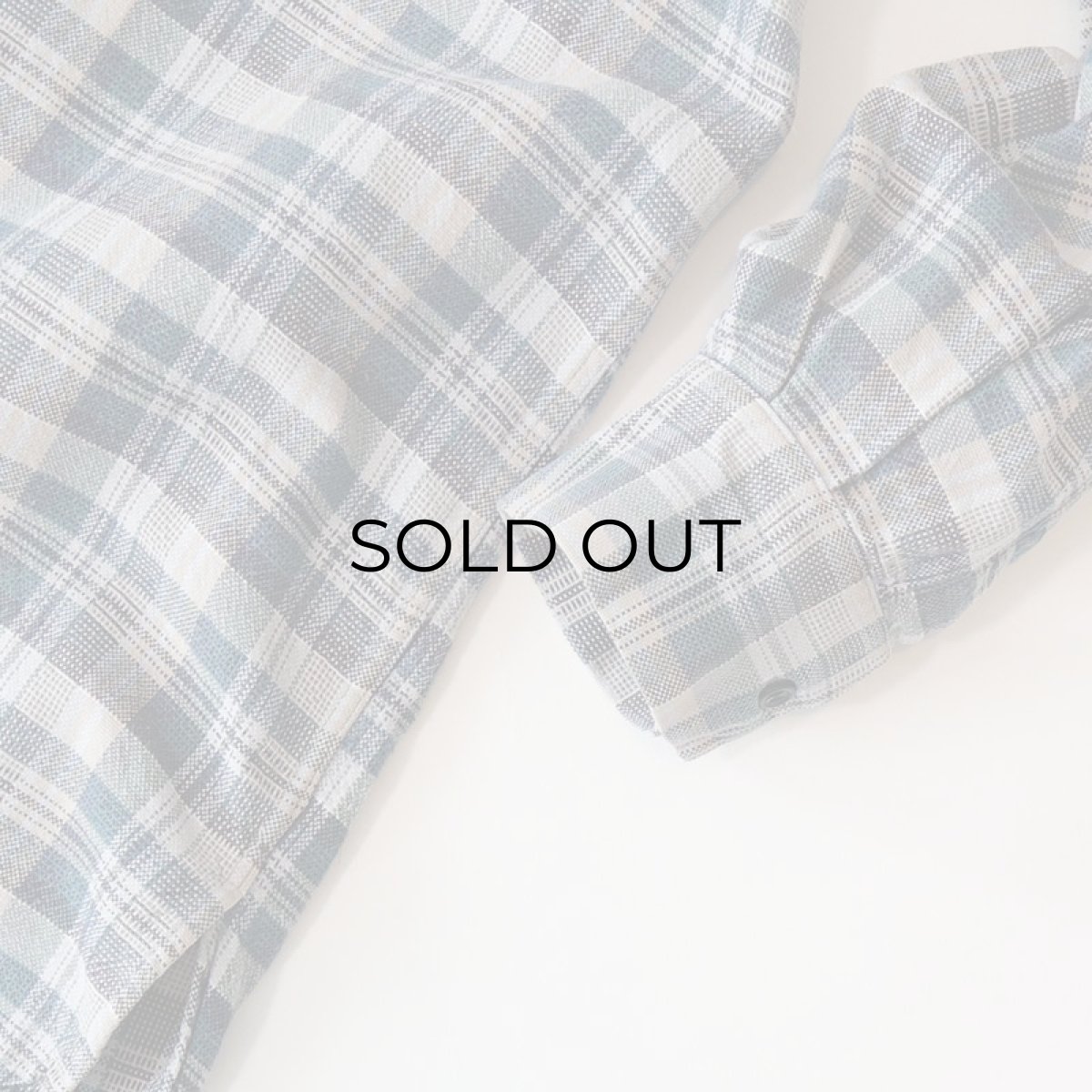 画像8: OLD UNKNOWN BRAND COTTON CHECK FLANNEL EURO PULLOVER LONG SHIRT (8)