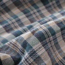 画像9: OLD UNKNOWN BRAND COTTON CHECK FLANNEL EURO PULLOVER LONG SHIRT (9)