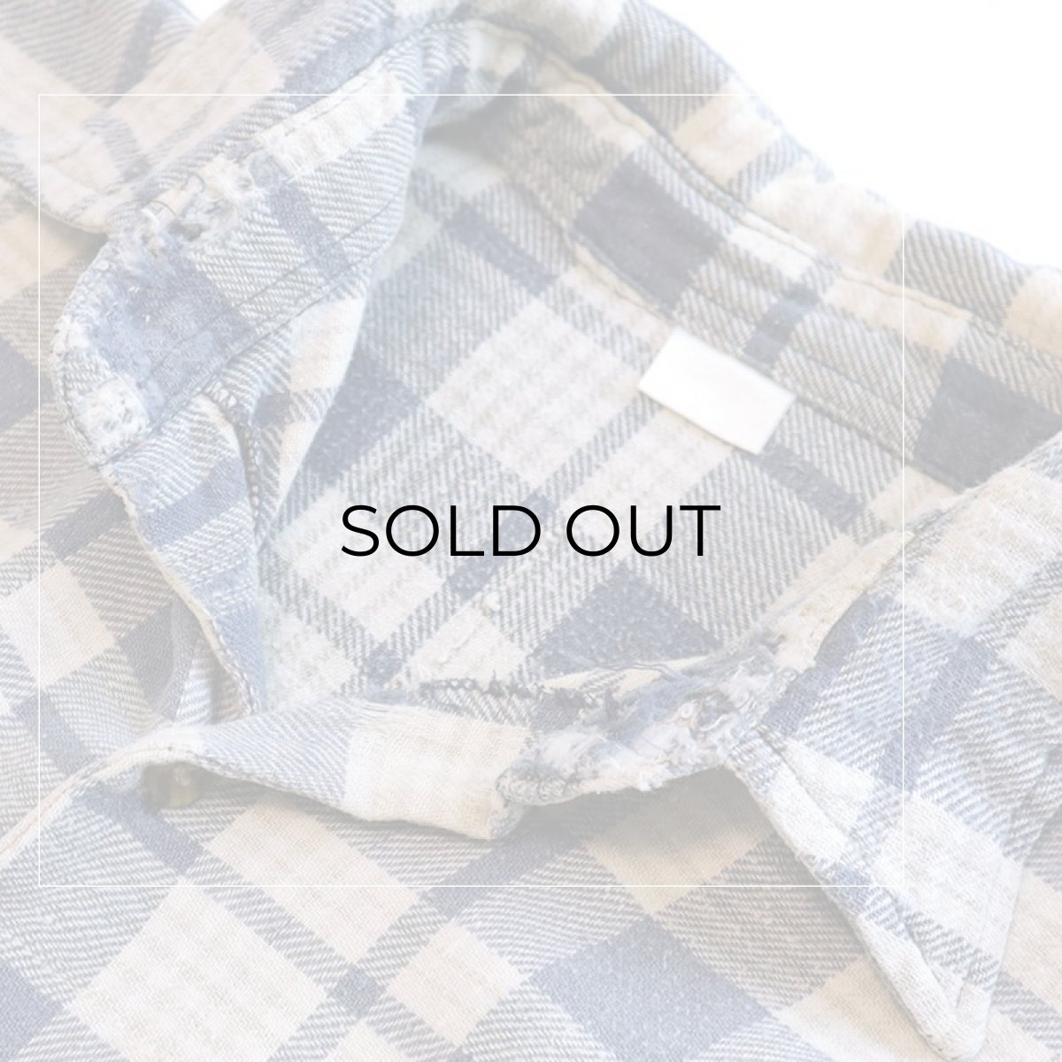 画像7: OLD UNKNOWN BRAND COTTON CHECK FLANNEL EURO PULLOVER LONG SHIRT (7)