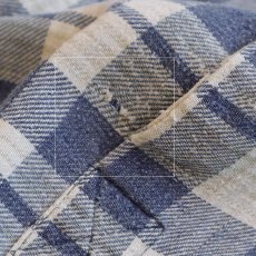 画像8: OLD UNKNOWN BRAND COTTON CHECK FLANNEL EURO PULLOVER LONG SHIRT (8)