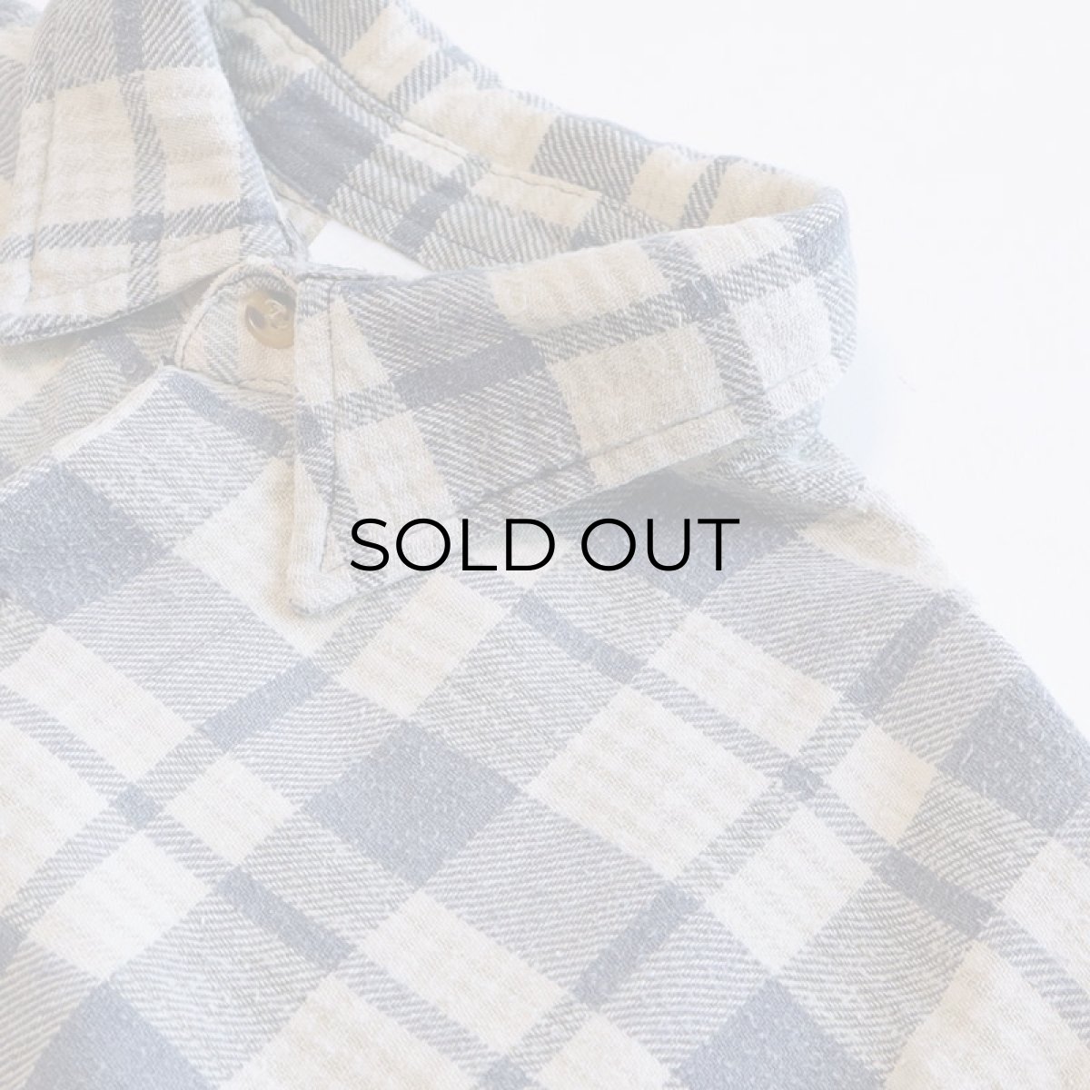 画像5: OLD UNKNOWN BRAND COTTON CHECK FLANNEL EURO PULLOVER LONG SHIRT (5)