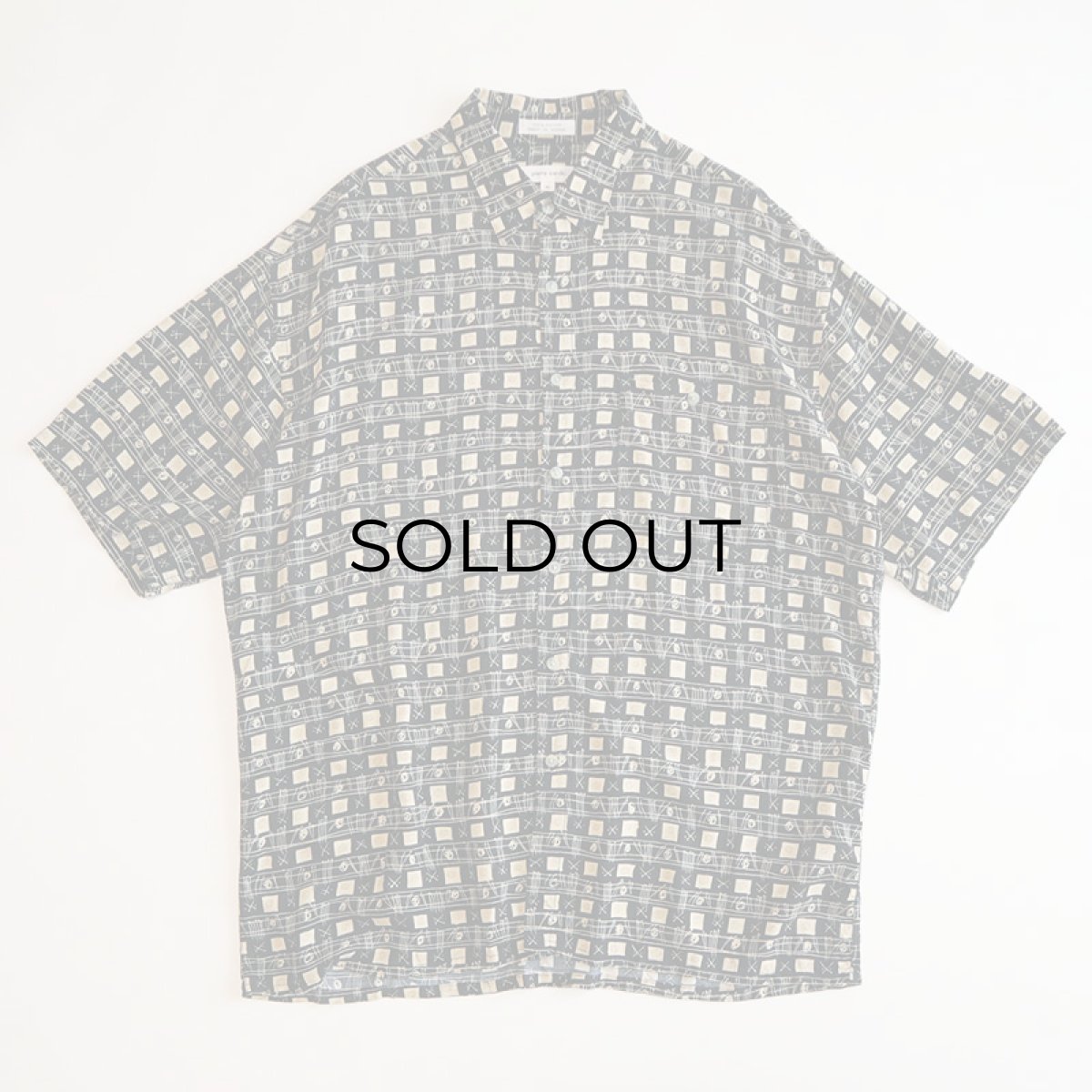 画像1: 〜90's pierre cardin RAYON ALL OVER PATTERN S/S SHIRT (1)