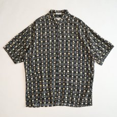 画像1: 〜90's pierre cardin RAYON ALL OVER PATTERN S/S SHIRT (1)