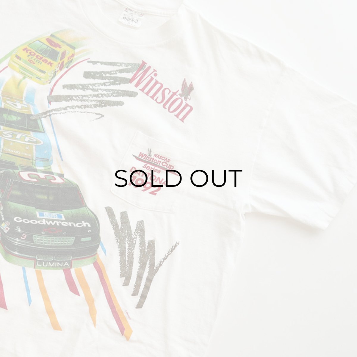 画像3: 90's Winston COTTON W-PRINT S/S POCKET TEE "NASCAR Winston Cup" (3)