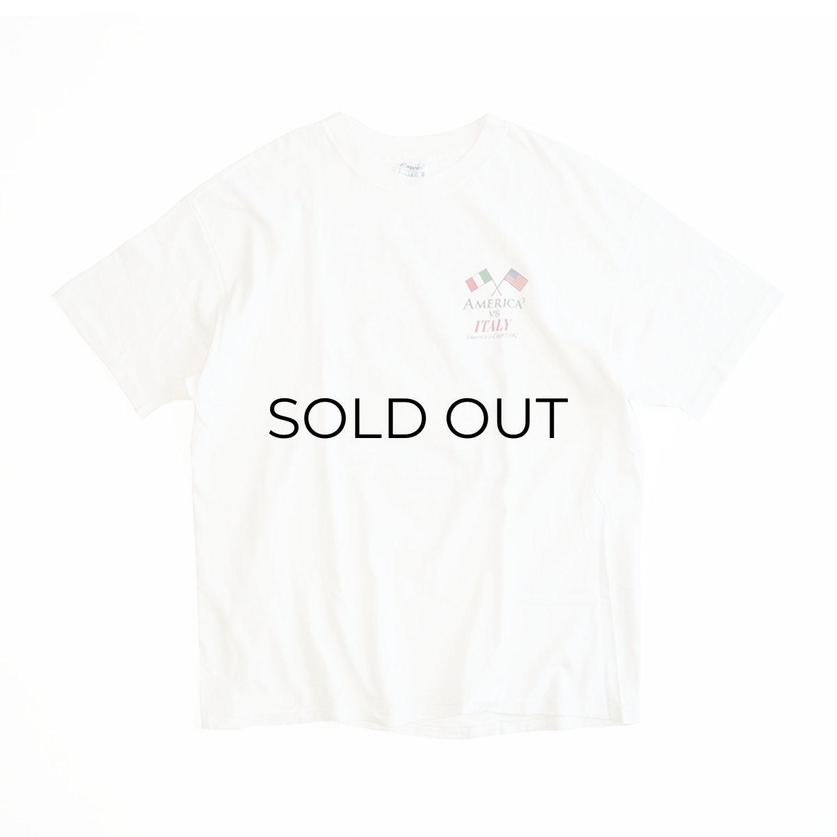 画像1: 90's Hanes COTTON W-PRINT S/S TEE "America's Cup 1992" (1)