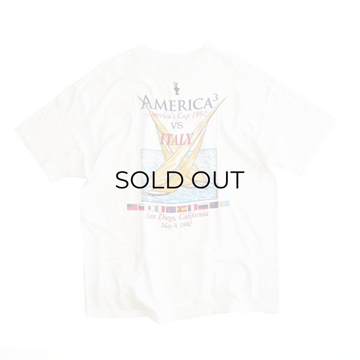 画像2: 90's Hanes COTTON W-PRINT S/S TEE "America's Cup 1992" (2)