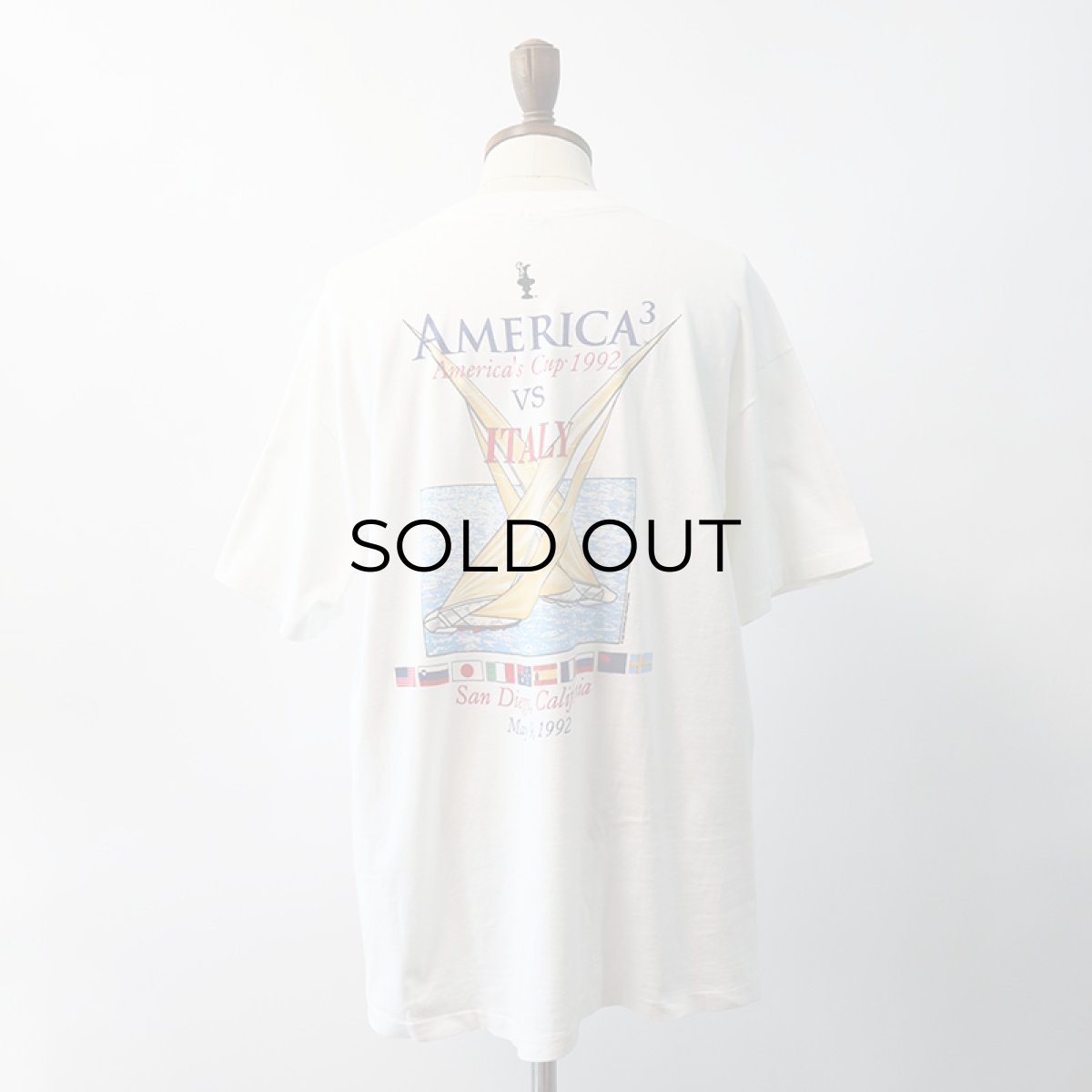 画像8: 90's Hanes COTTON W-PRINT S/S TEE "America's Cup 1992" (8)