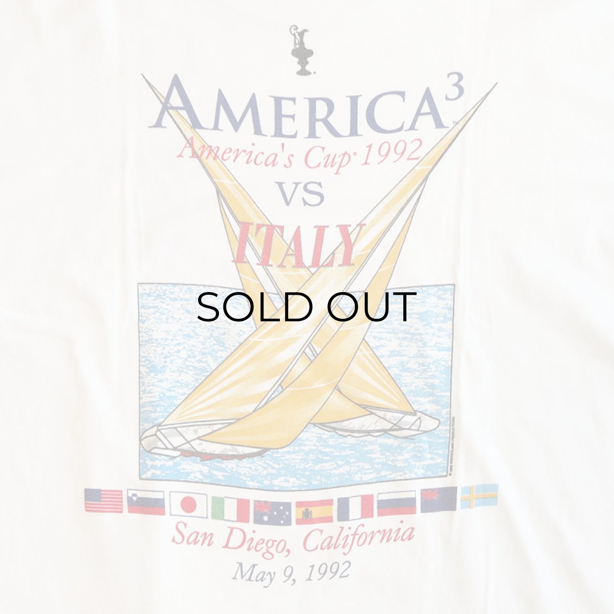画像6: 90's Hanes COTTON W-PRINT S/S TEE "America's Cup 1992" (6)