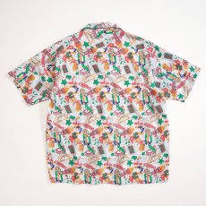 画像2: SUNLIGHT COTTON ALL OVER PATTERN OPEN COLLAR S/S BOX SHIRT (2)