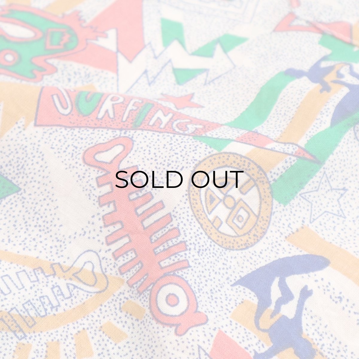 画像5: SUNLIGHT COTTON ALL OVER PATTERN OPEN COLLAR S/S BOX SHIRT (5)