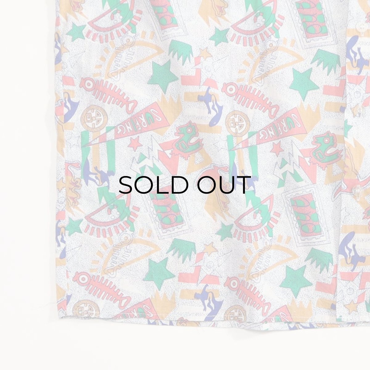 画像4: SUNLIGHT COTTON ALL OVER PATTERN OPEN COLLAR S/S BOX SHIRT (4)