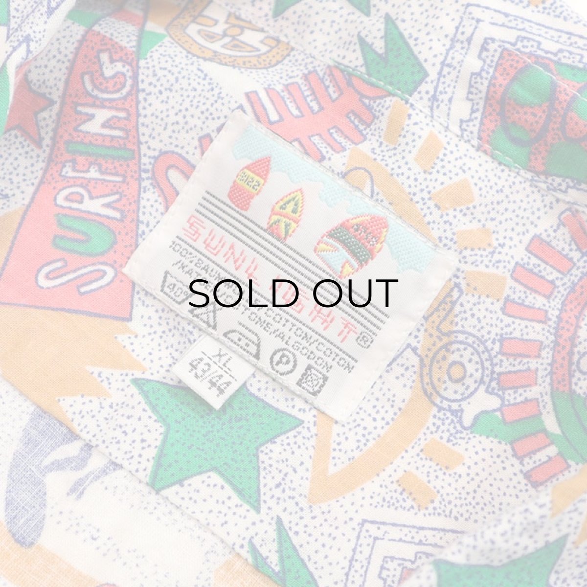 画像6: SUNLIGHT COTTON ALL OVER PATTERN OPEN COLLAR S/S BOX SHIRT (6)