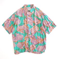 画像1: TOMTON RAYON ALL OVER PATTERN S/S BOX SHIRT (1)