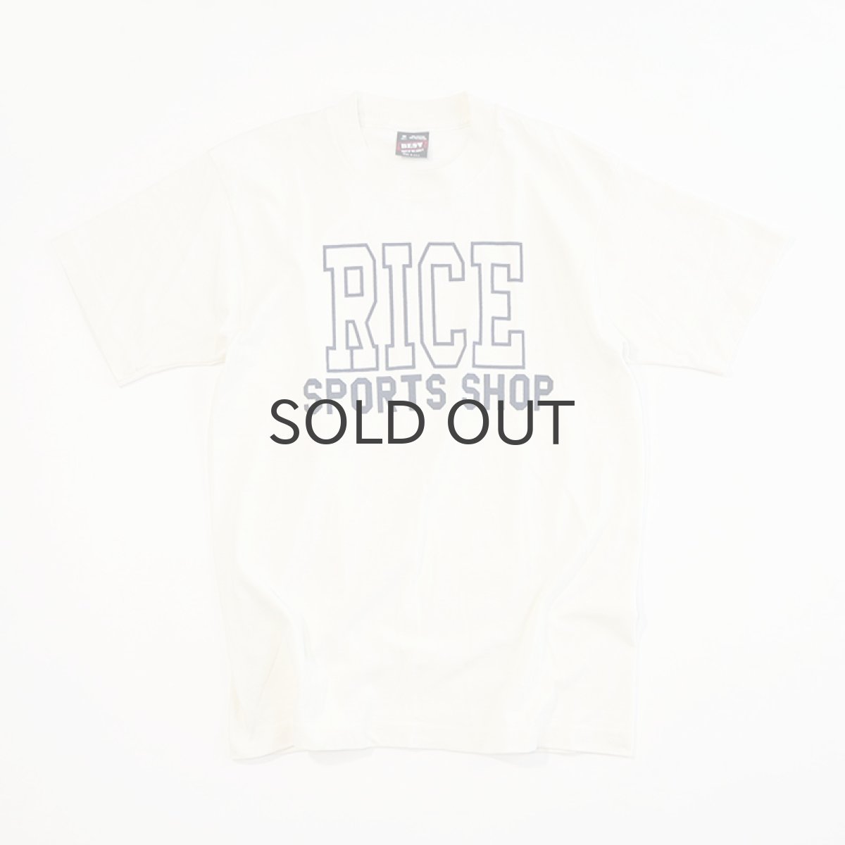 画像1: 80's BEST PRINT S/S TEE "RICE SPORTS SHOP" (1)