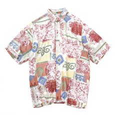 画像1: BERTO LUCCI RAYON ALL OVER PATTERN S/S BOX SHIRT (1)