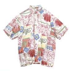 画像1: BERTO LUCCI RAYON ALL OVER PATTERN S/S BOX SHIRT (1)