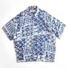 画像1: Camargue RAYON ALL OVER PATTERN S/S BOX SHIRT (1)