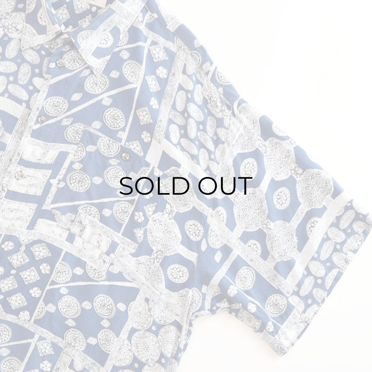 画像2: Camargue RAYON ALL OVER PATTERN S/S BOX SHIRT (2)