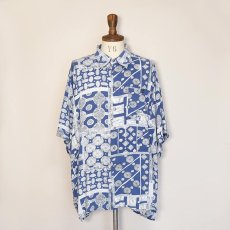画像6: Camargue RAYON ALL OVER PATTERN S/S BOX SHIRT (6)