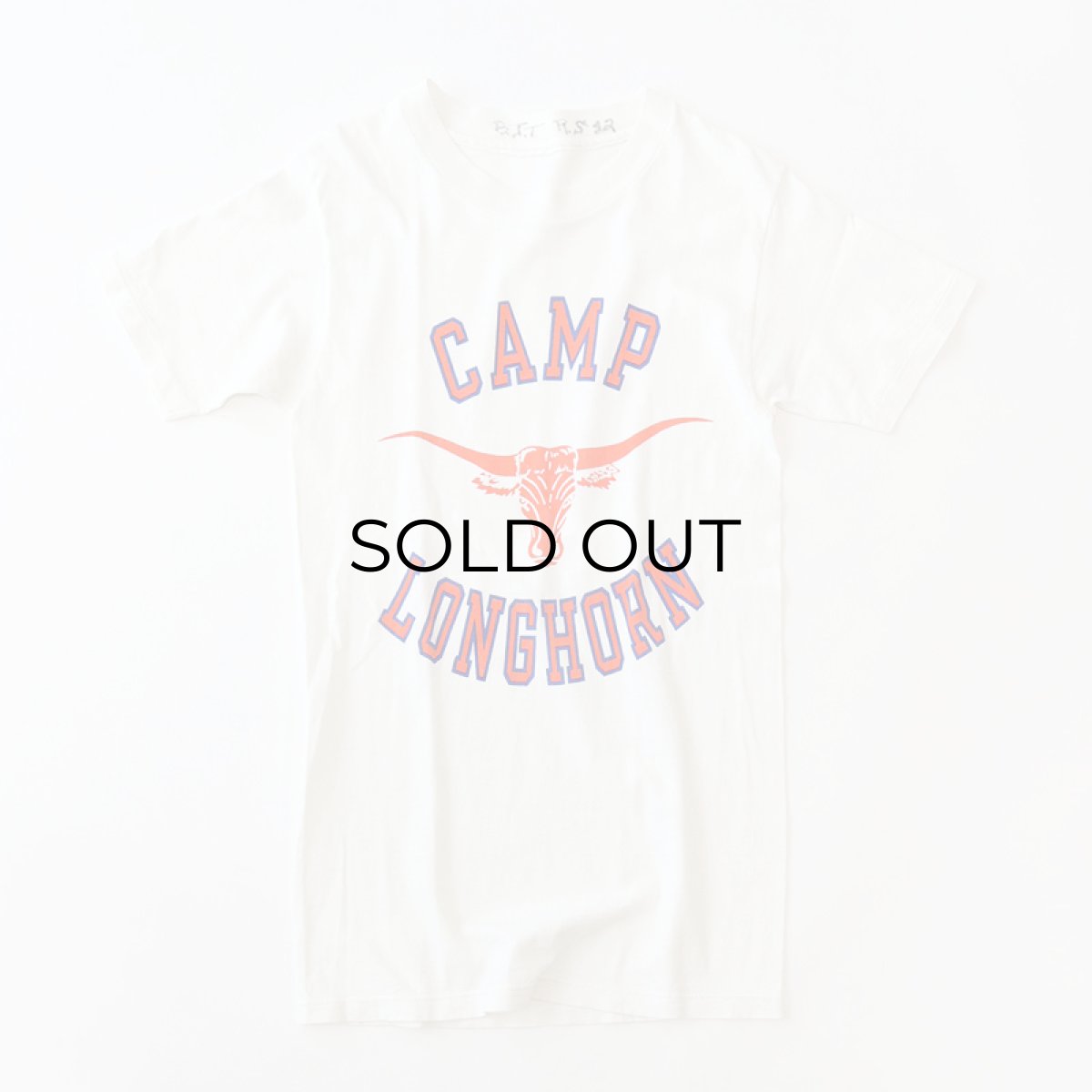 画像1: OLD UNKNOWN BRAND COTTON PRINT S/S TEE "CAMP LONGHORN" (1)