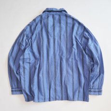 画像2: OLD UNKNOWN BRAND COTTON PRINT STRIPE FLANNEL PAJAMA SHIRT (2)