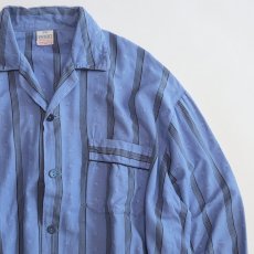 画像3: OLD UNKNOWN BRAND COTTON PRINT STRIPE FLANNEL PAJAMA SHIRT (3)