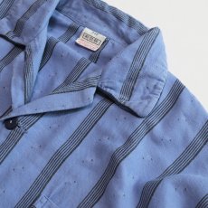 画像4: OLD UNKNOWN BRAND COTTON PRINT STRIPE FLANNEL PAJAMA SHIRT (4)