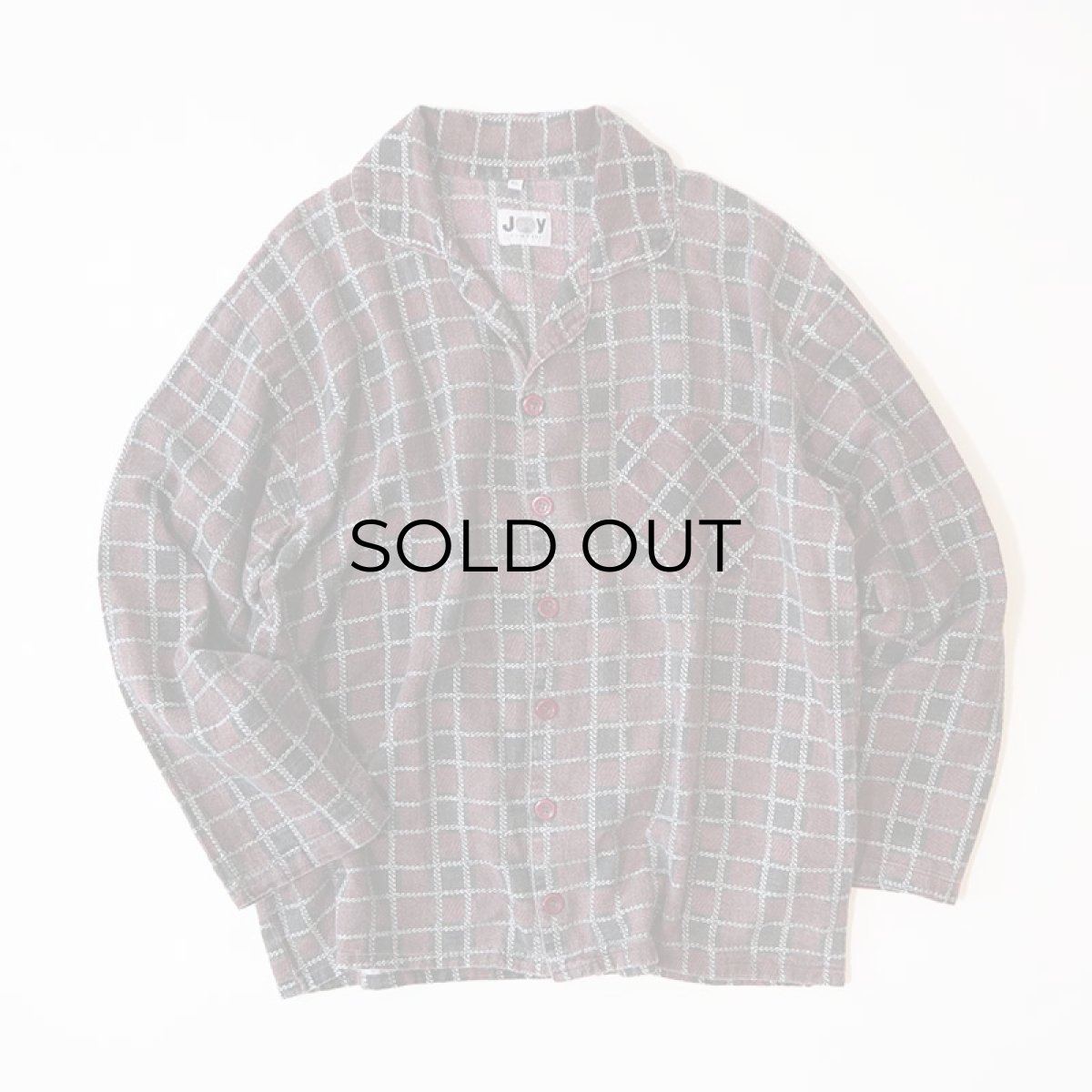 画像1: JOY COMPANY COTTON PRINT CHECK FLANNEL PAJAMA SHIRT (1)