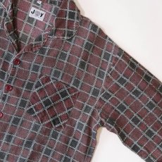 画像4: JOY COMPANY COTTON PRINT CHECK FLANNEL PAJAMA SHIRT (4)