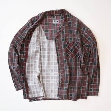 画像2: JOY COMPANY COTTON PRINT CHECK FLANNEL PAJAMA SHIRT (2)