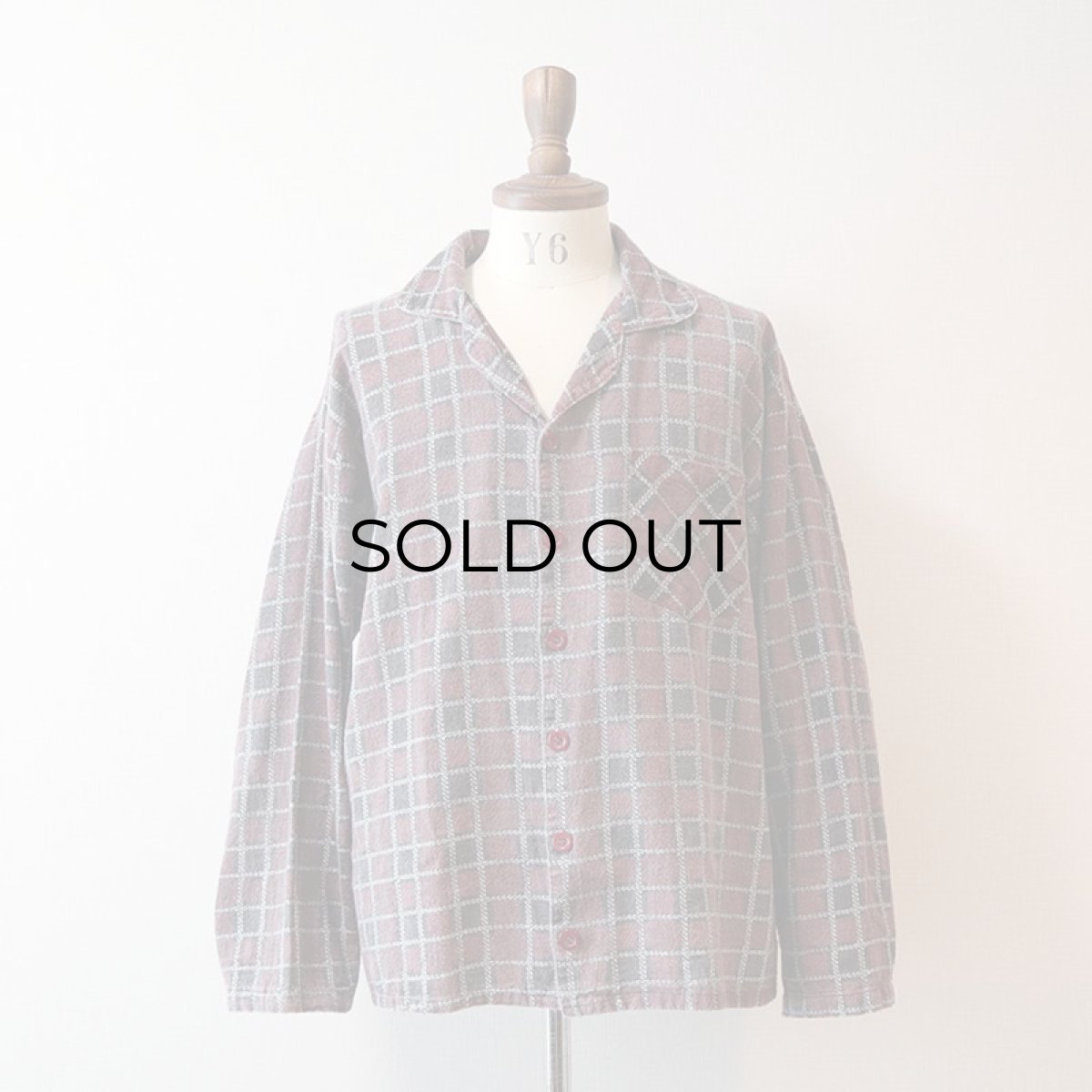 画像10: JOY COMPANY COTTON PRINT CHECK FLANNEL PAJAMA SHIRT (10)
