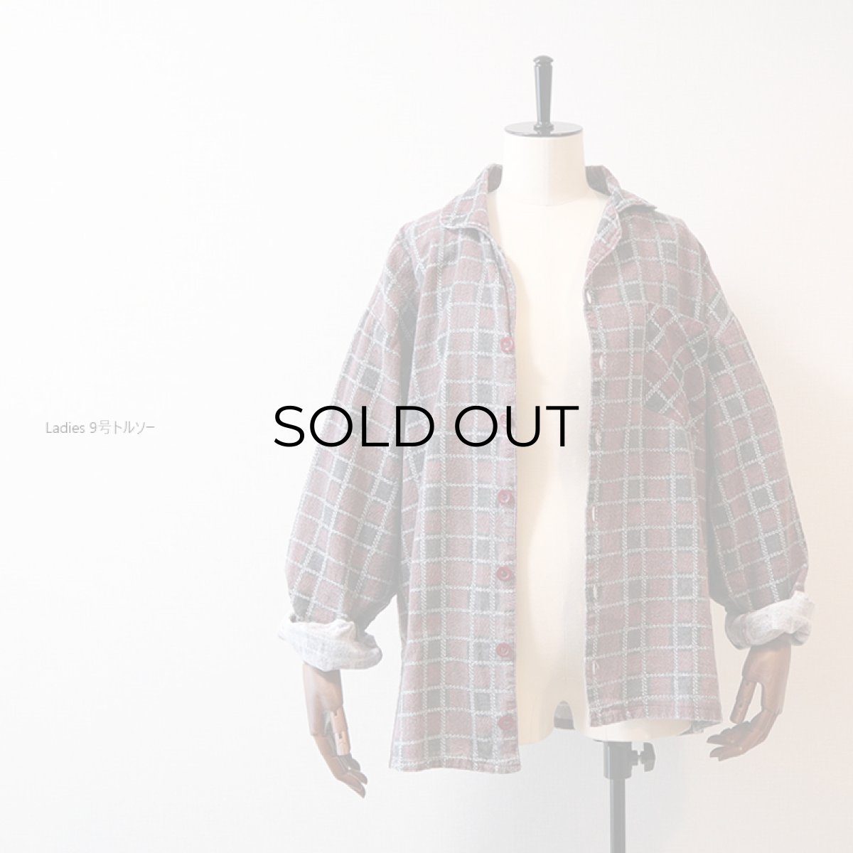 画像11: JOY COMPANY COTTON PRINT CHECK FLANNEL PAJAMA SHIRT (11)