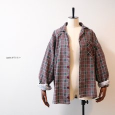 画像11: JOY COMPANY COTTON PRINT CHECK FLANNEL PAJAMA SHIRT (11)