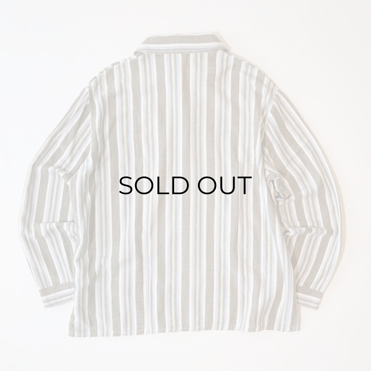 画像2: OLD UNKNOWN BRAND COTTON STRIPE FLANNEL PAJAMA SHIRT (2)