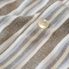 画像5: OLD UNKNOWN BRAND COTTON STRIPE FLANNEL PAJAMA SHIRT (5)