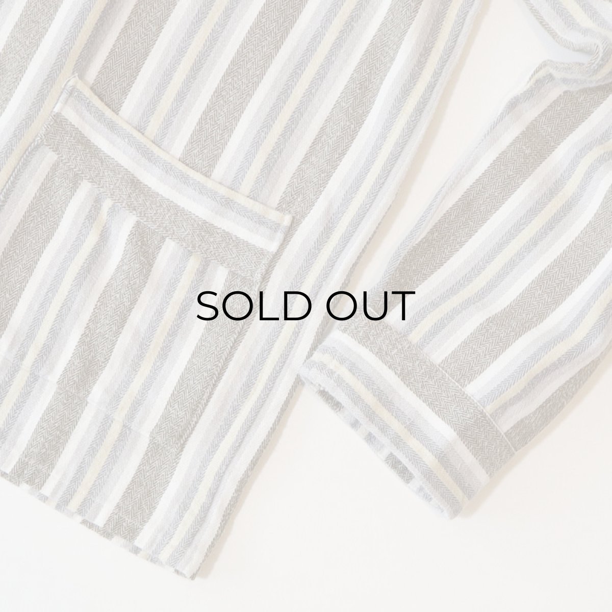 画像4: OLD UNKNOWN BRAND COTTON STRIPE FLANNEL PAJAMA SHIRT (4)